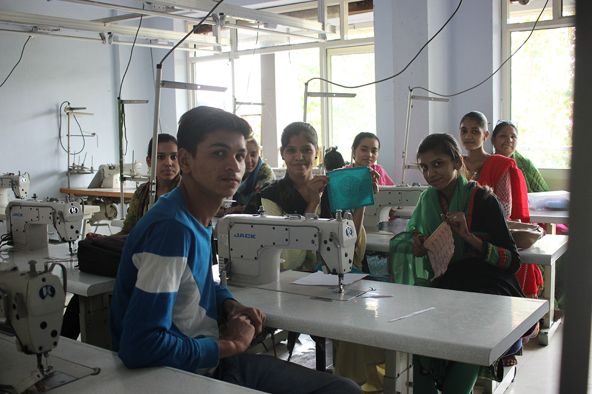 Students learn different employability skills like using computers, stitching, beauty-parlour work, etc. based on their interest